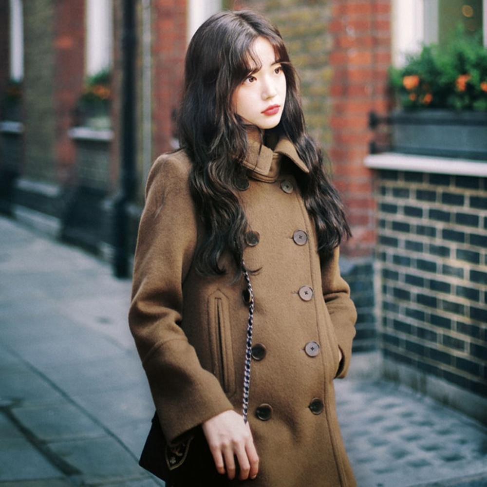 Double-Breasted Brown Coat